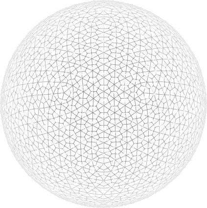 Geometric network visualization for custom software development services.