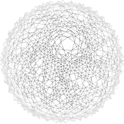 Geometric network visualization for custom software development services.